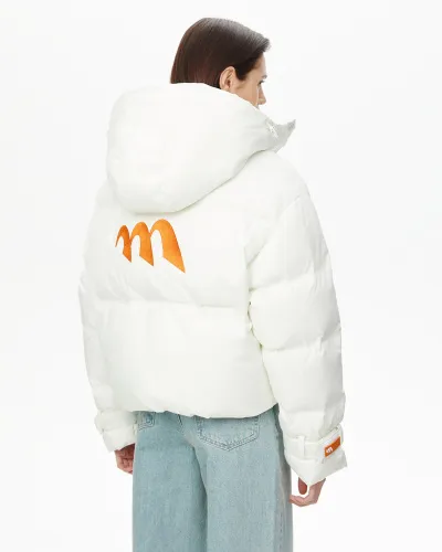 Куртка утепленная молочного цвета
