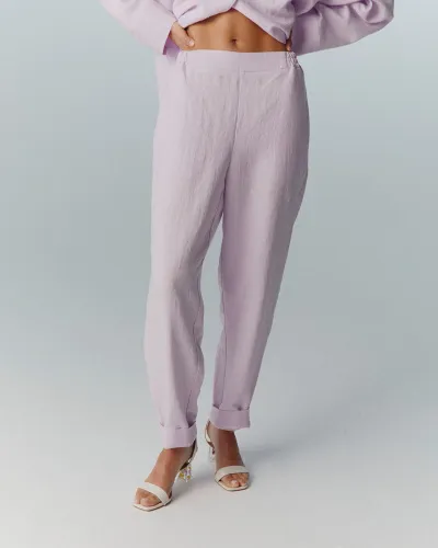 Комплект брюки+рубашка лавандового цвета